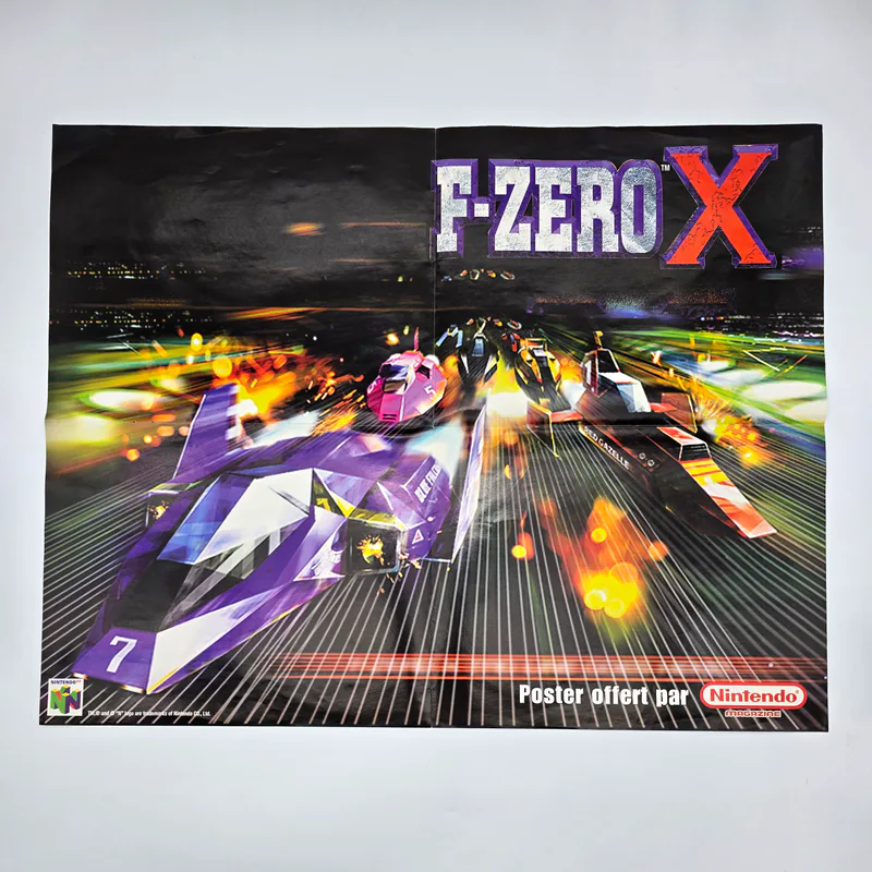 Poster The Legend of Zelda Ocarina of Time & F-Zero X Nintendo 64 - 1999 Nintendo Magazine (France) - 圖片 2/2
