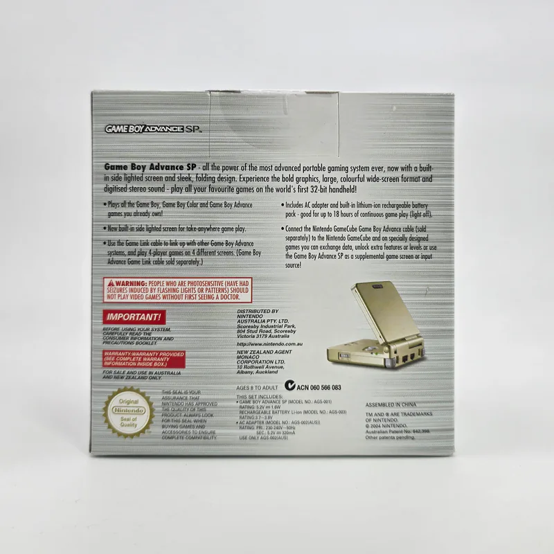 Game Boy Advance SP AGS 001 Gold Limited Edition (Australia) New, Sealed - 圖片 2/9