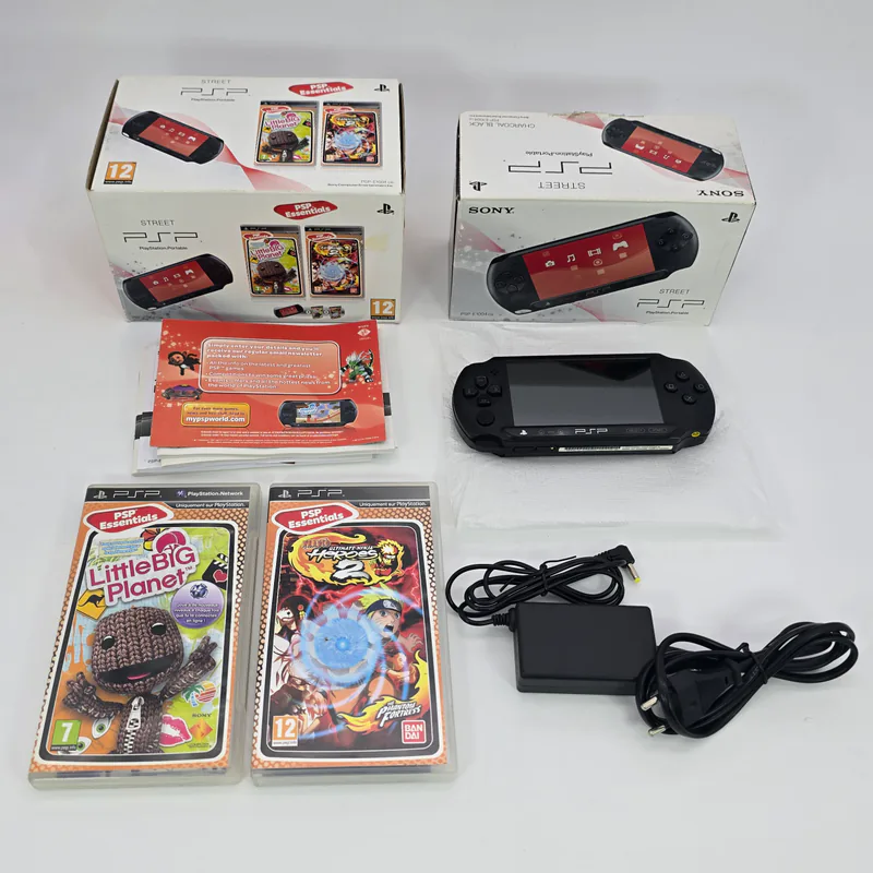 PSP Street E-1004 Charcoal Black - Naruto Ultimate Ninja Heroes 2 + Little Big Planet Essentials (France) - Imagen 2 de 5