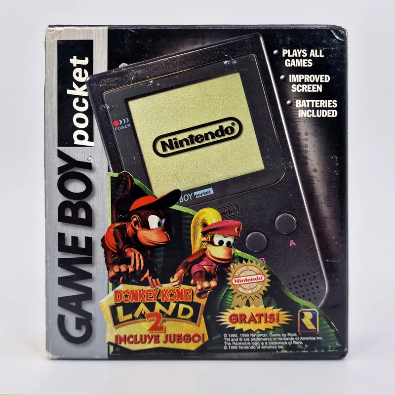 Game Boy Pocket Black - Donkey Kong Land 2 Player's Choice Bundle (Mexico)