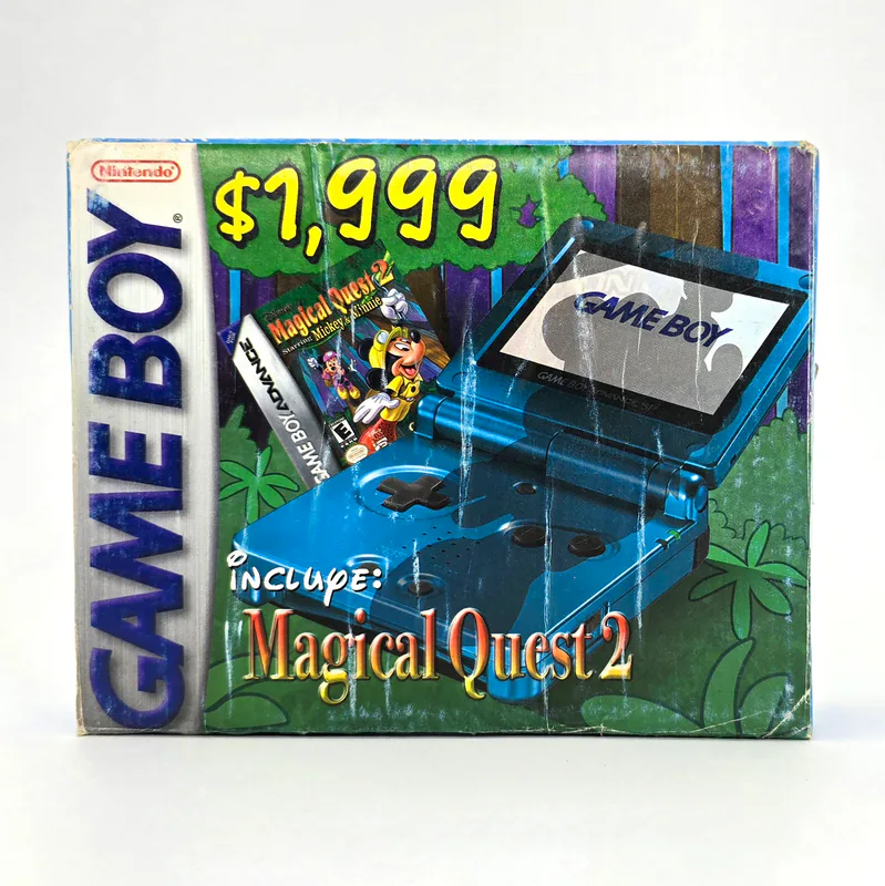 Game Boy Advance SP - Surf Blue + Disney Magical Quest 2 - Limited Edition (Mexico) - 圖片 1/4