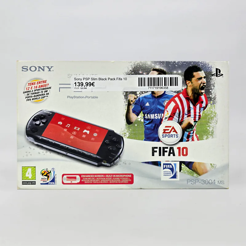 PSP 3004 Piano Black - Fifa 10 Frank Lampard & Simão Sabrosa Pack (Portugal)